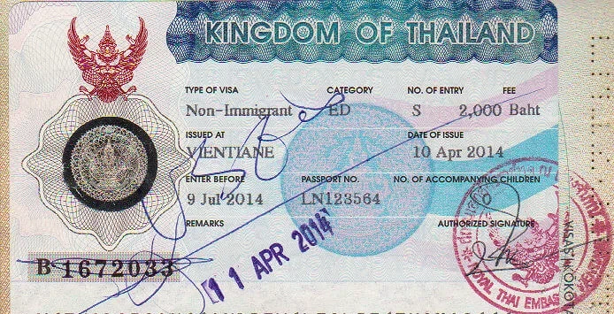 CMLocals Chiang Mai Locals non-immigrant education visa stamp showing official approval details